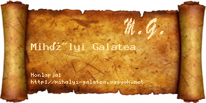 Mihályi Galatea névjegykártya